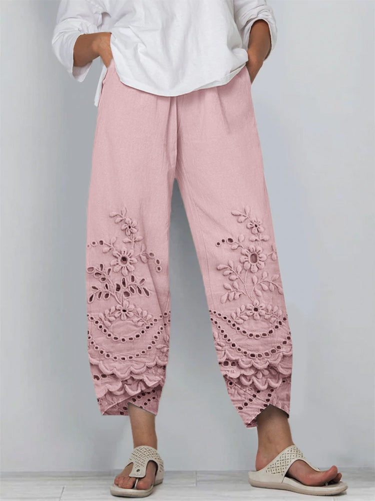 Noelya™ - Pantalon en Dentelle Imprimée