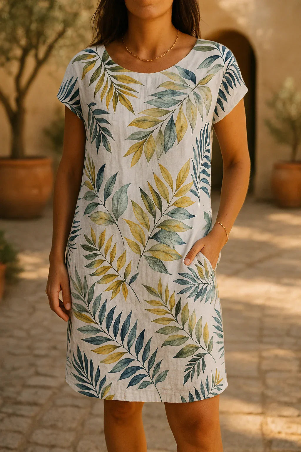 Jasmin™ | Robe Élégante en Lin
