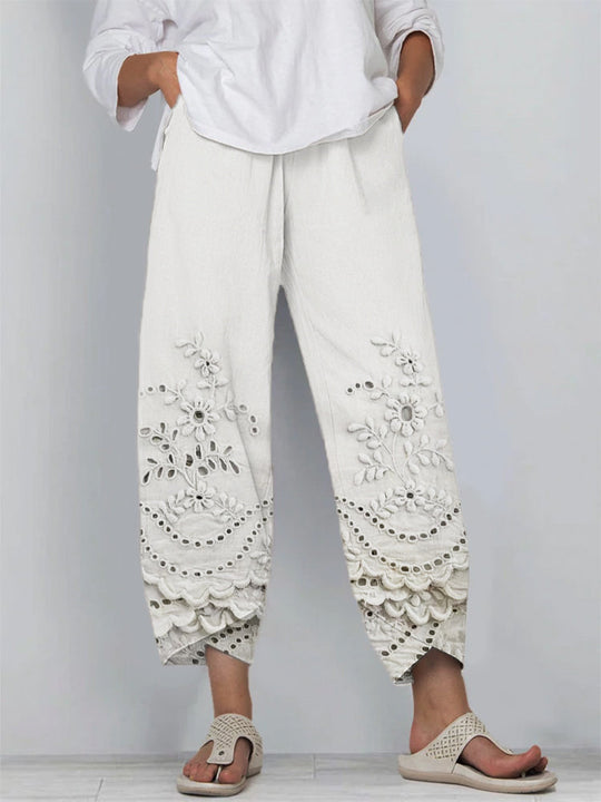 Noelya™ - Pantalon en Dentelle Imprimée