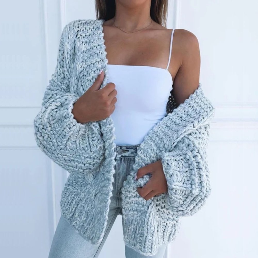 ÉMILIE | GILET DÉCONTRACTÉ EN GROSSE MAILLE
